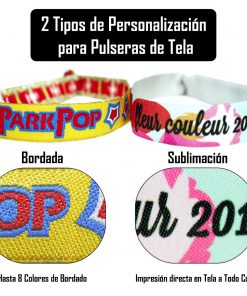 Alternative view of Pulseras de Tela SIN Cierre (Bordadas o Sublimadas)